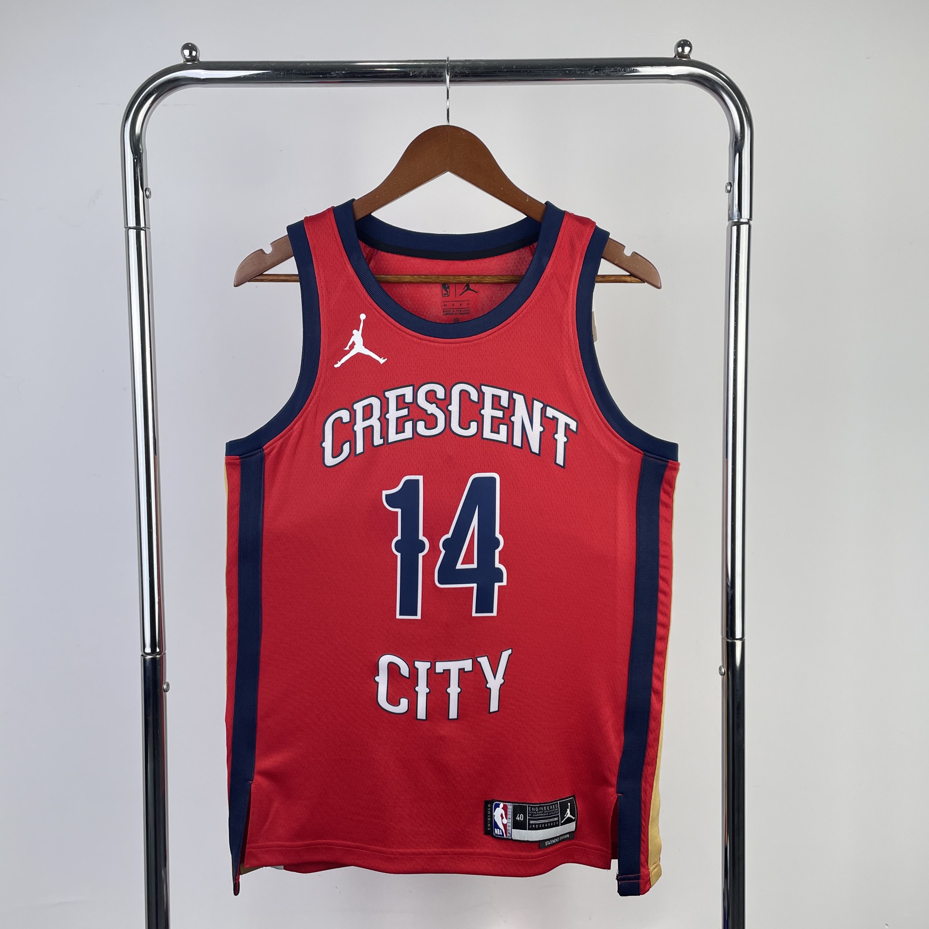 Men New Orleans Pelicans #14 Ingram Red Season Jordon 2024 NBA Jersey->new orleans pelicans->NBA Jersey